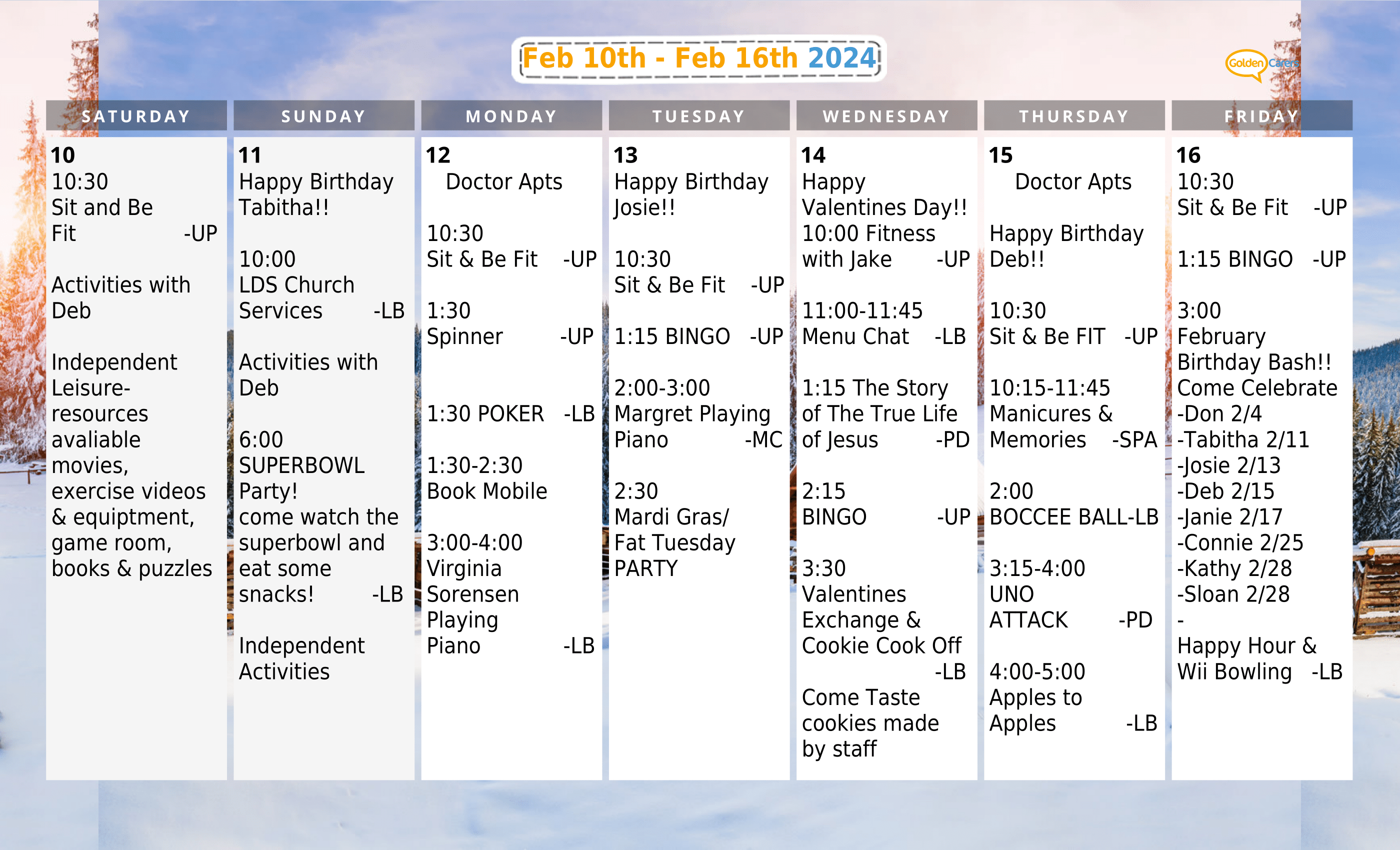 Calendar - February 2024 10-16-1