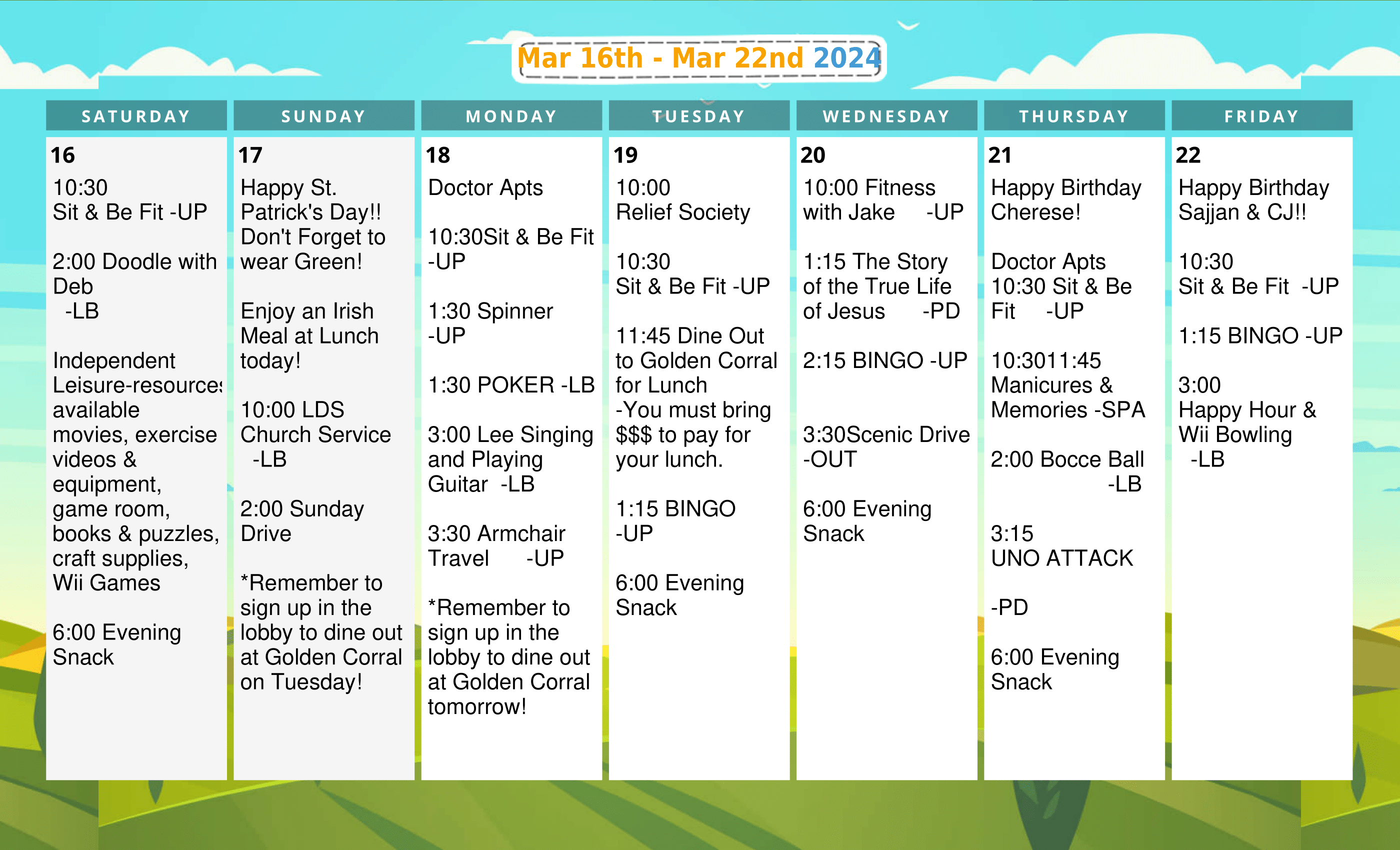 Calendar - March 2024 16-22-1