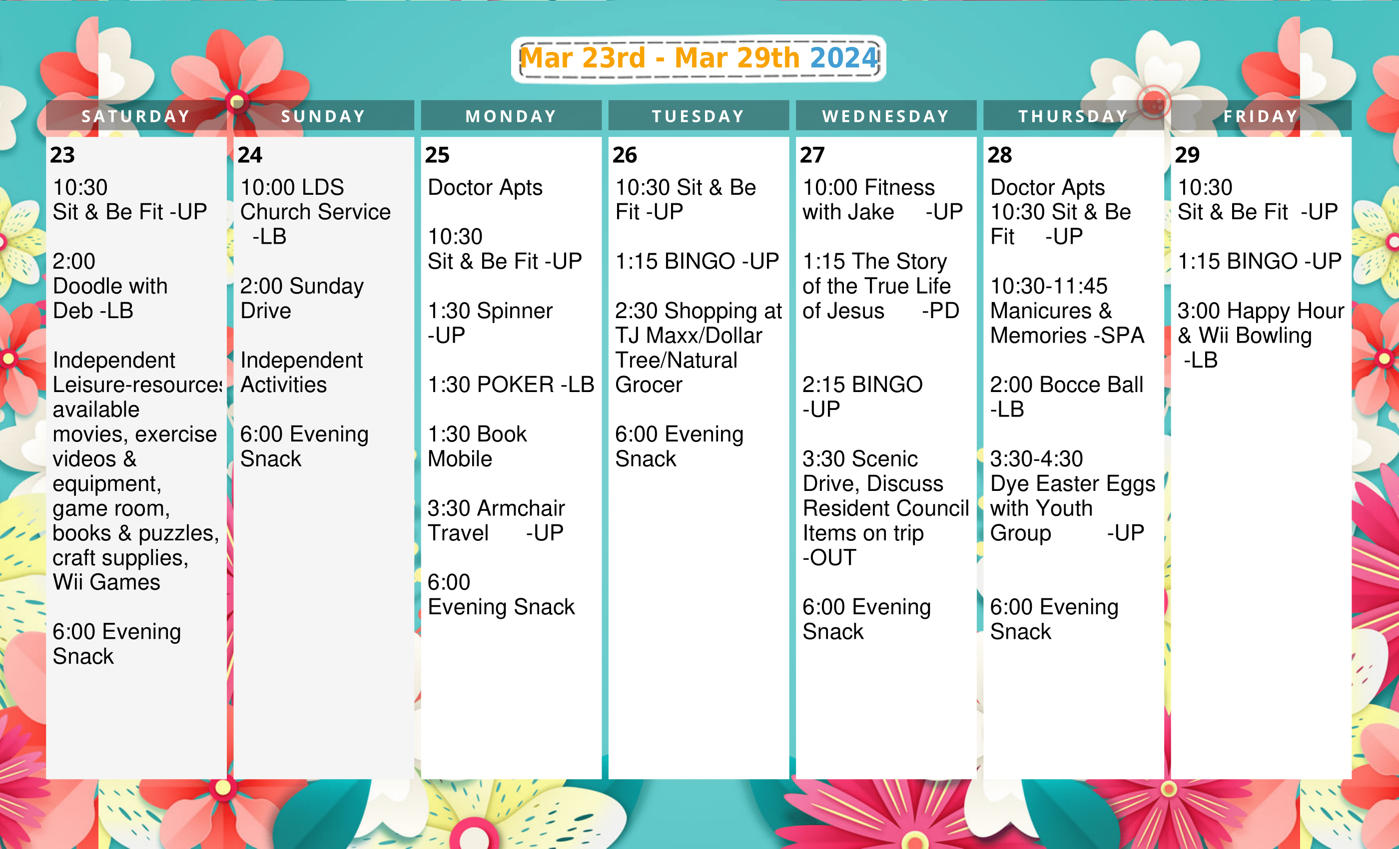 Calendar - March 2024 23-29-1